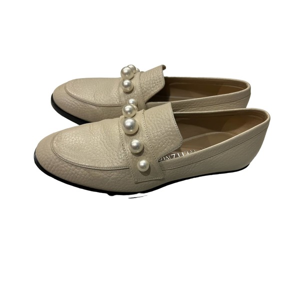 Stuart Weitzman Goldie Loafers with Pearl Embellishments - Picture 6 of 8